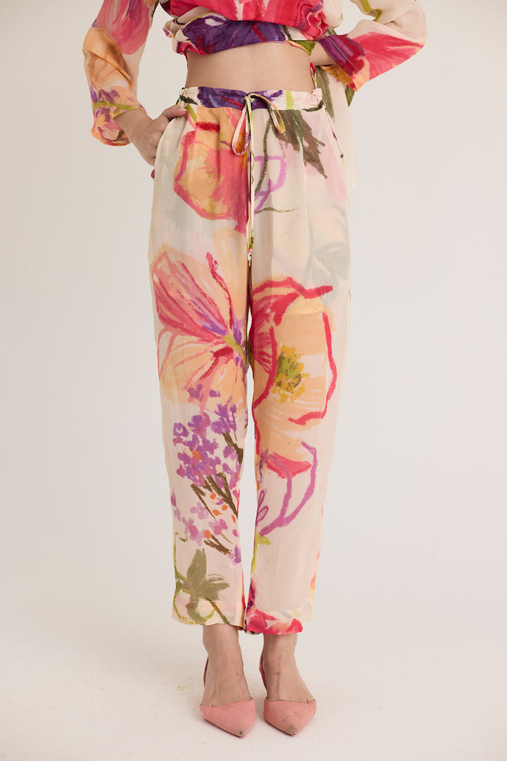 Dolly White Crepe Long Kurta Set
