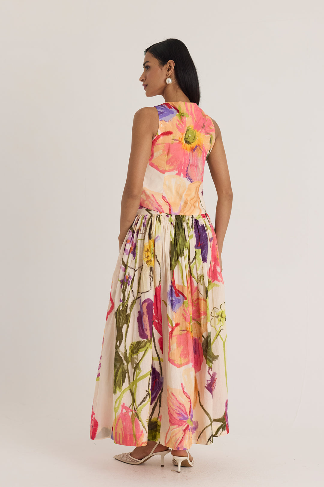 Dolly White Waistcoat & Skirt Set