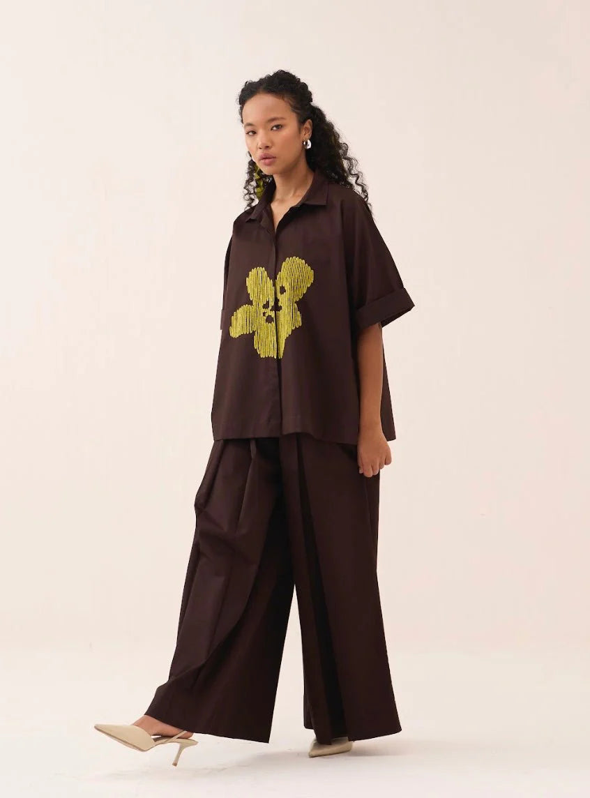 Emb. Floral Shirt Co-ord (Set Of 2)