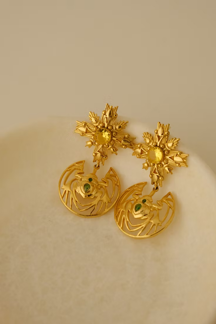Egyptian Wings Earring Brass