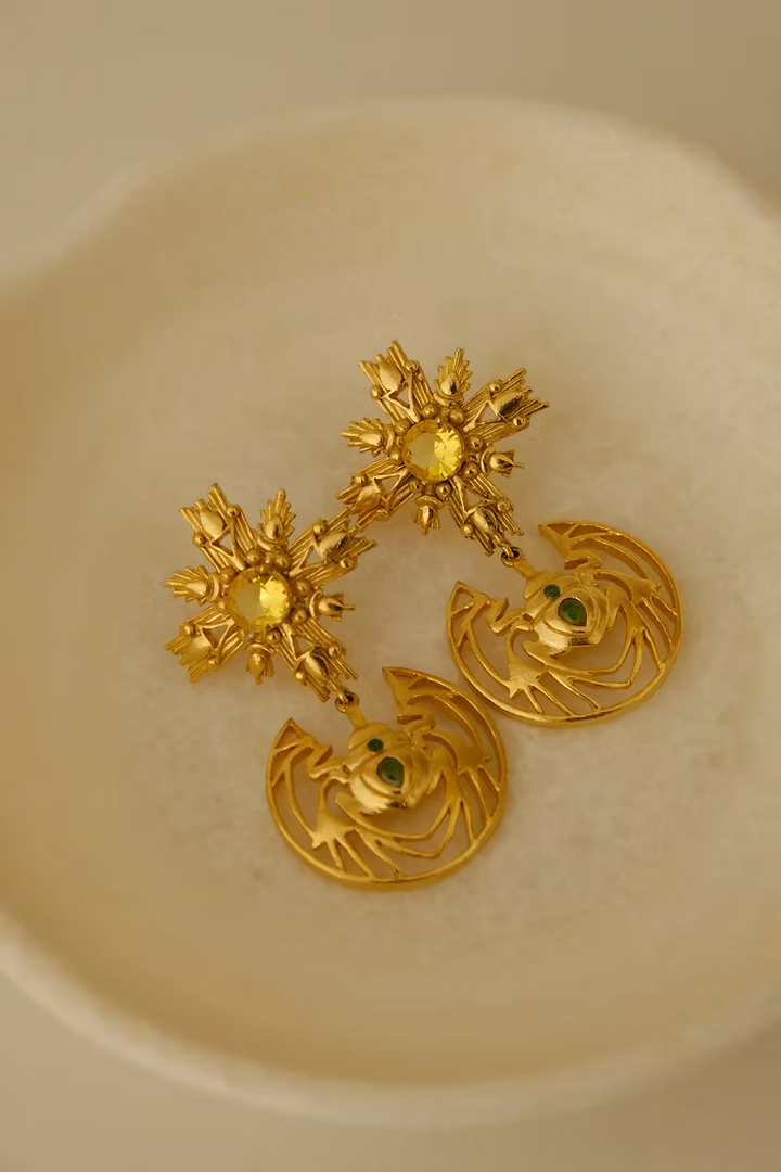 Egyptian Wings Earring Brass