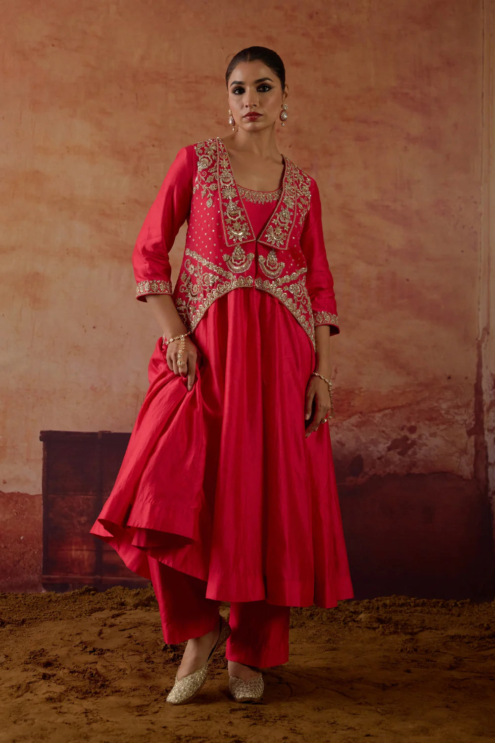 Eka Jacket Anarkali Set