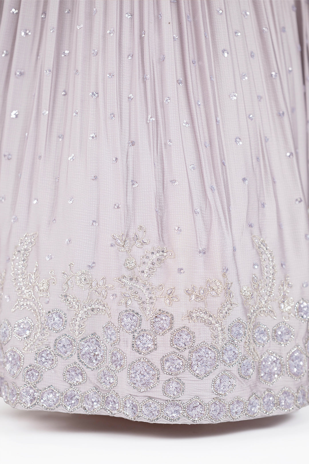 Embellished Monochrome Satin Lehenga