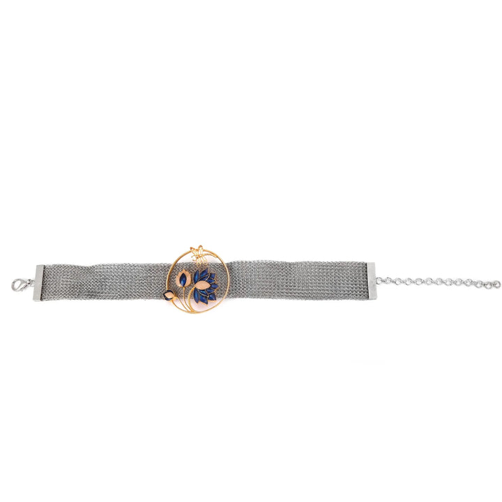 Ethereal Midnight Weave Lotus Choker