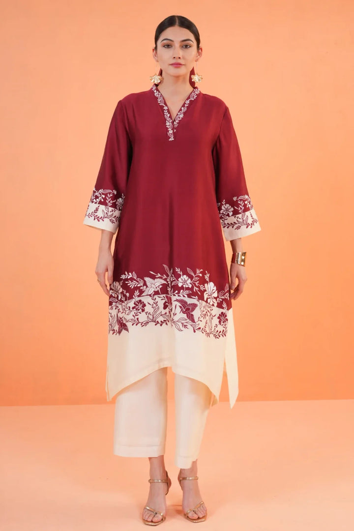Origani Maroon Eternal Suit Set