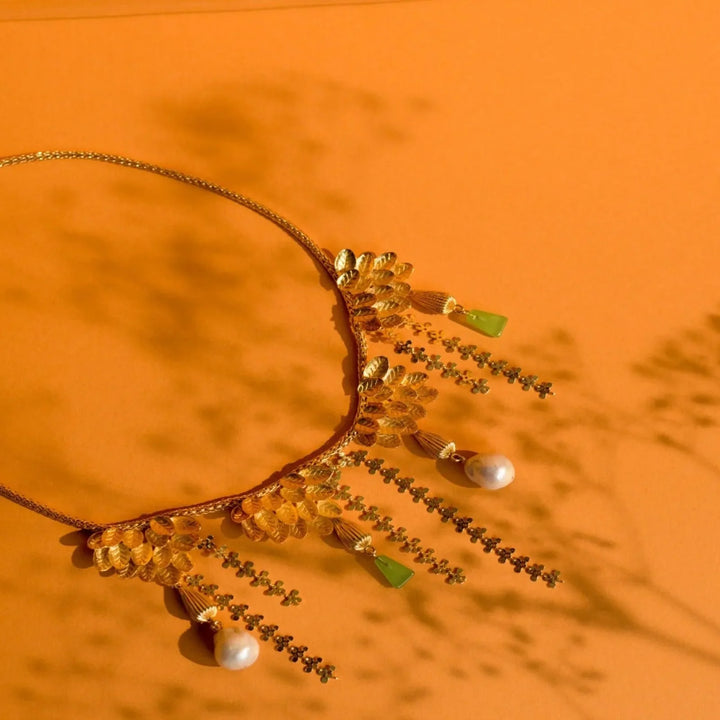 Forest Flower Gold Neckpiece
