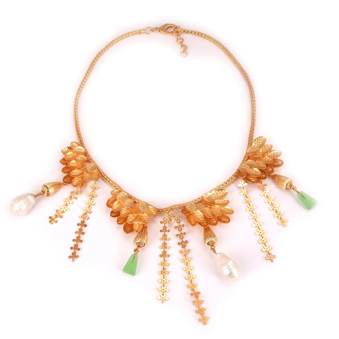 Forest Flower Gold Neckpiece