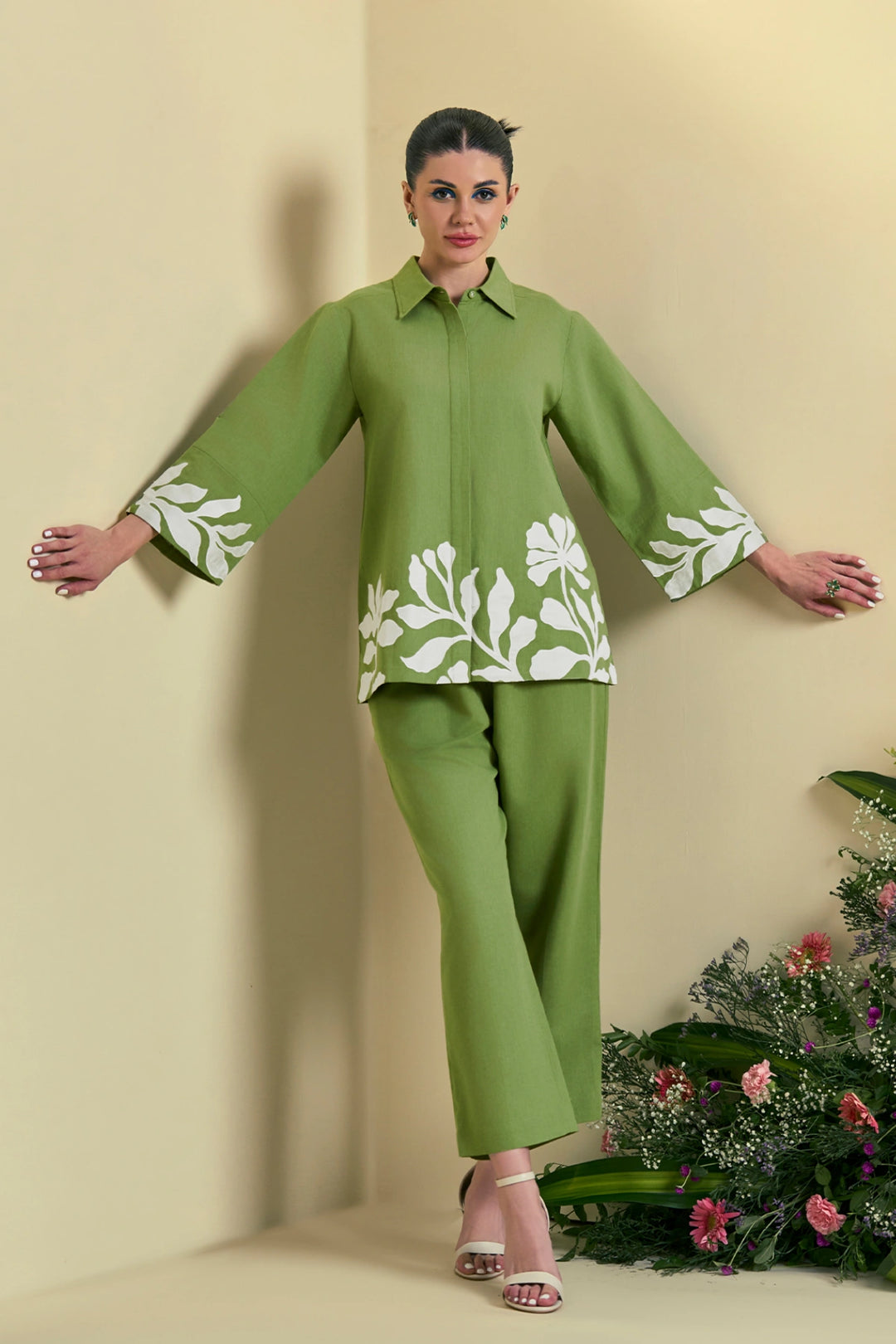 Origani Green Reva Co-Ord Set