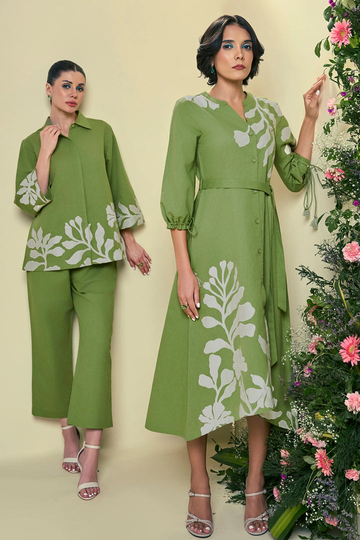 Origani Green Reva Co-Ord Set