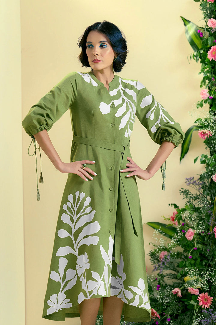 Origani Green Iris Dress