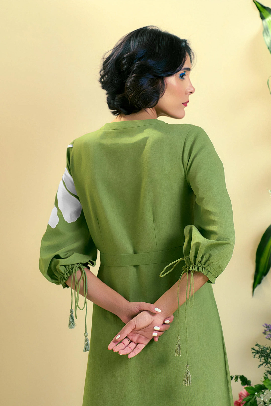 Origani Green Iris Dress