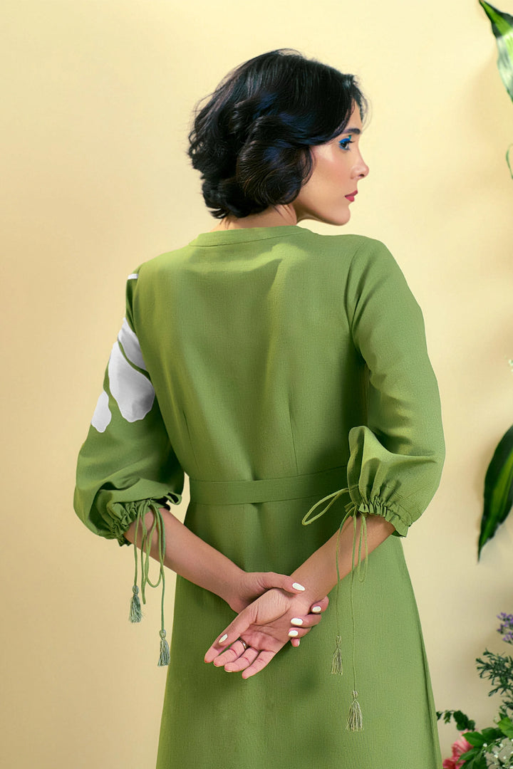 Origani Green Iris Dress
