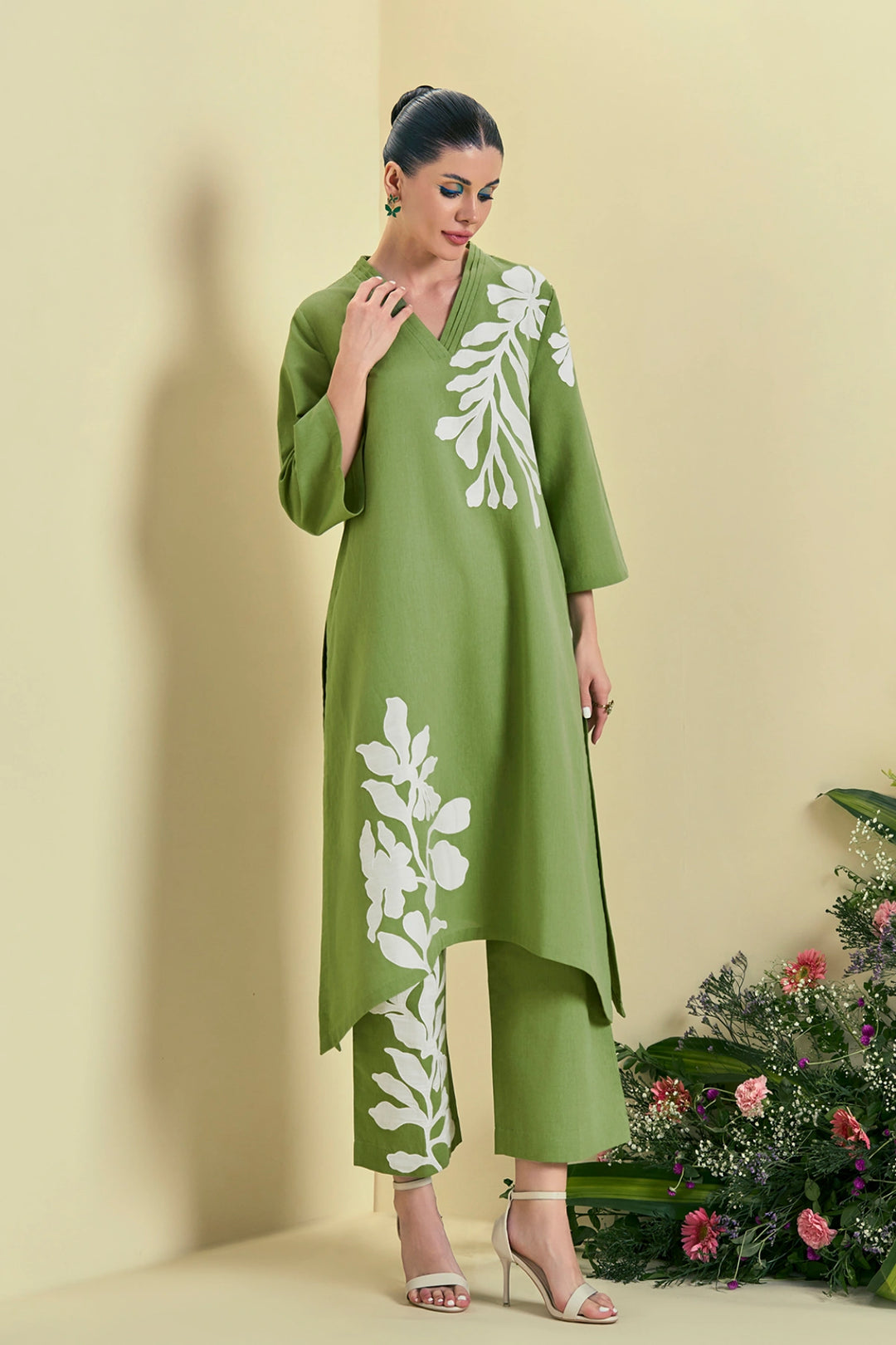 Origani Green Willow Kurta Set