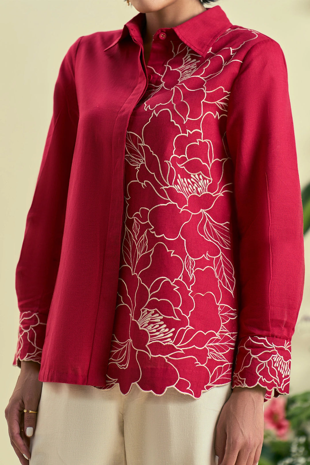 Origani Red Bloom Co-Ord Set