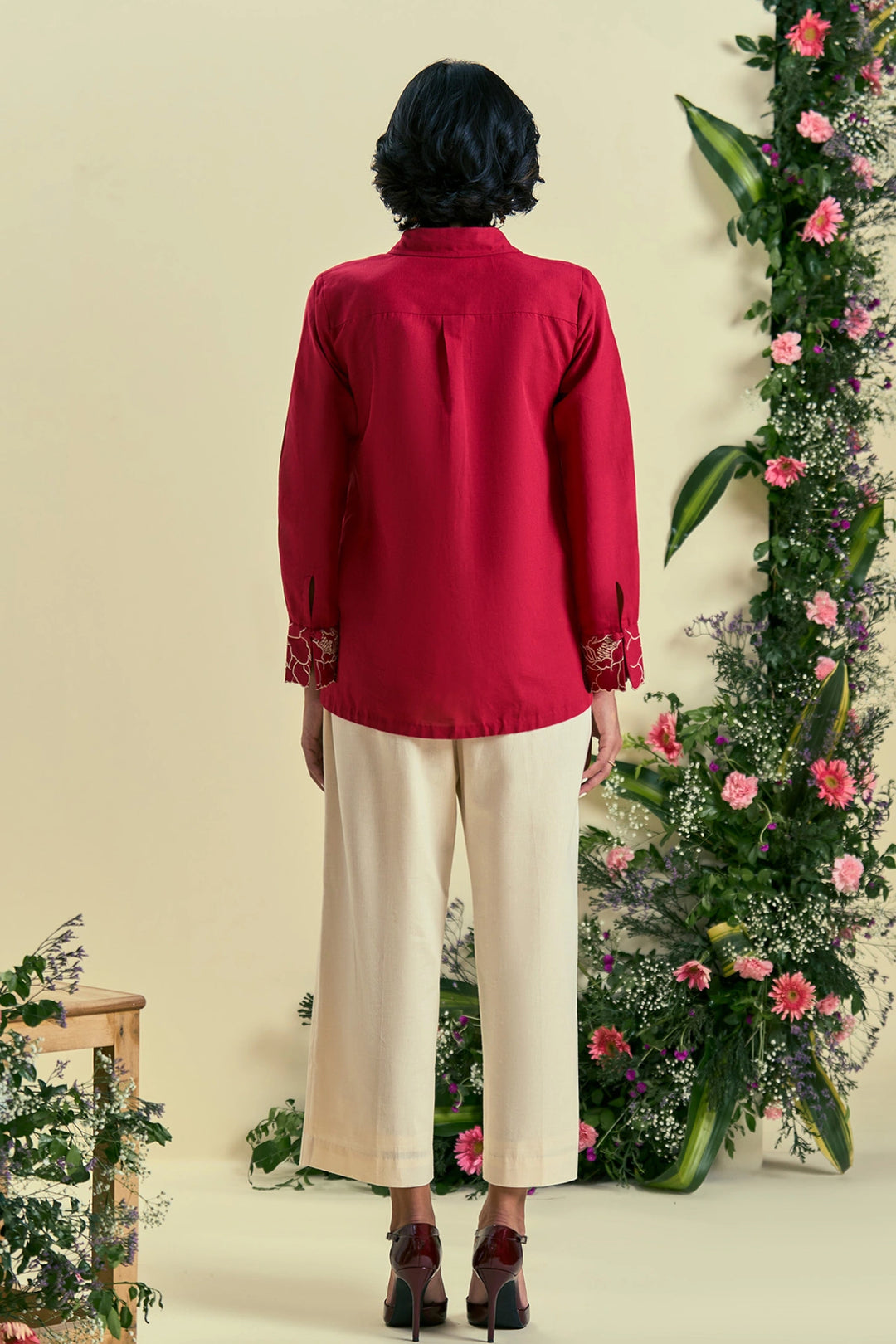 Origani Red Bloom Co-Ord Set