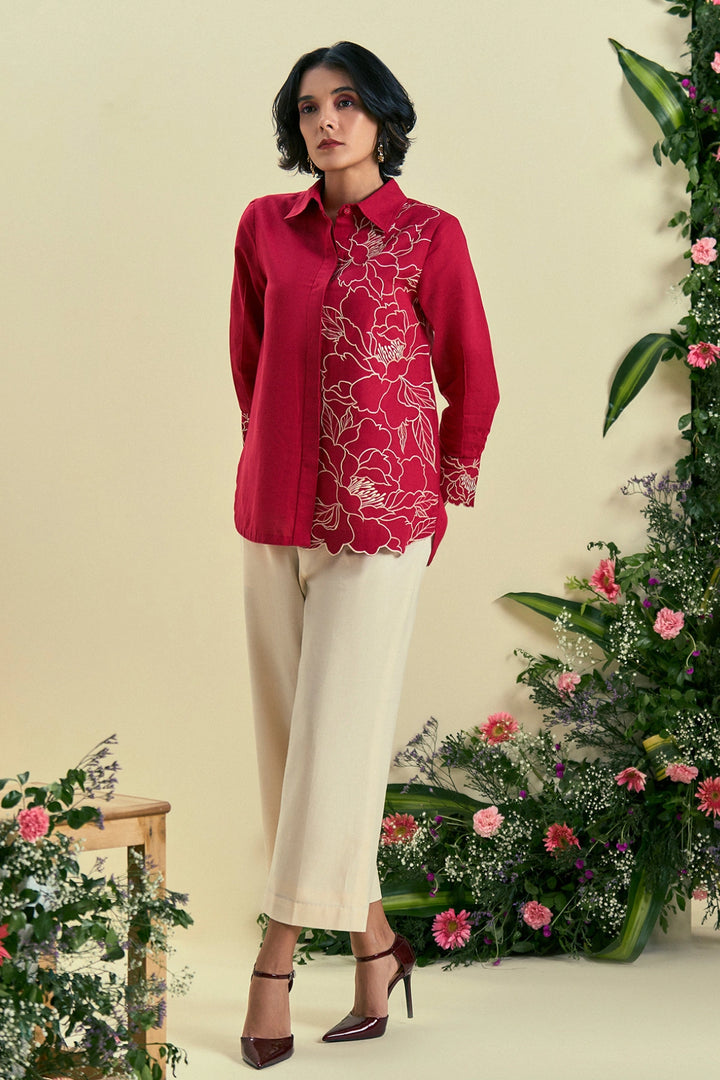 Origani Red Bloom Co-Ord Set