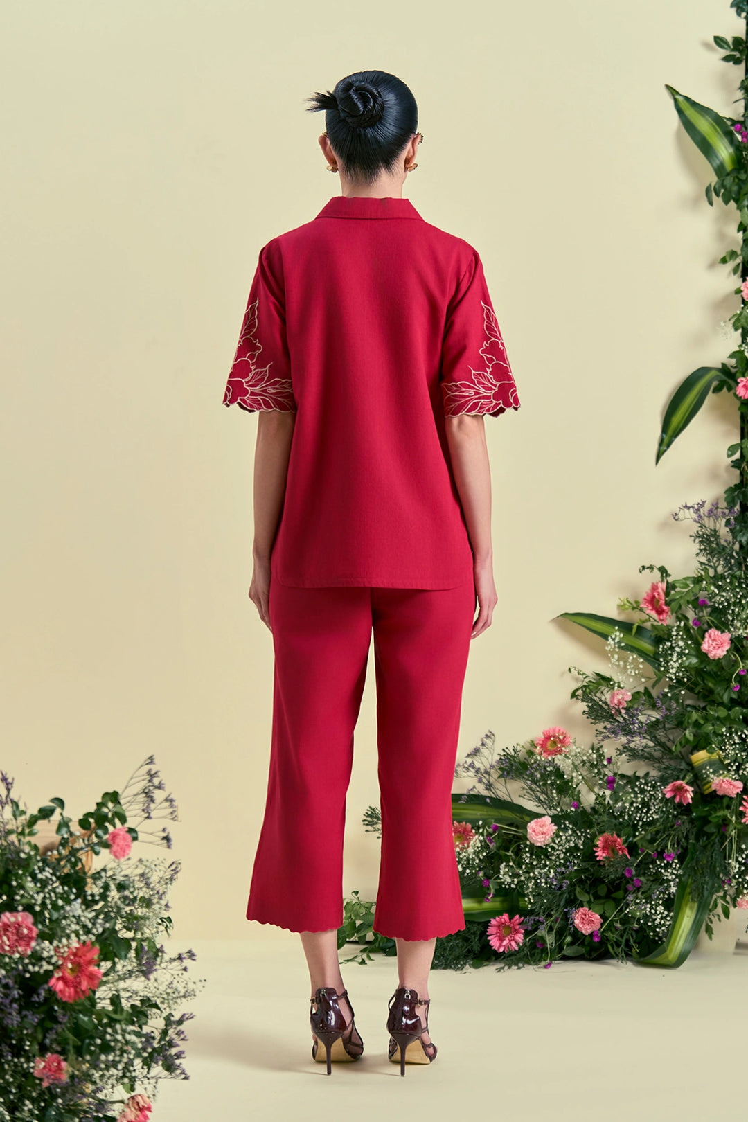 Origani Red Amara Co-Ord Set