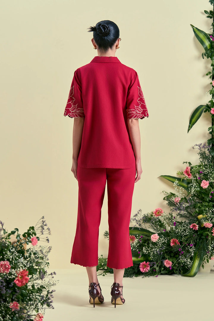 Origani Red Amara Co-Ord Set