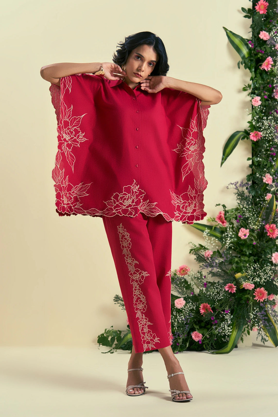 Origani Red Jardin Pant