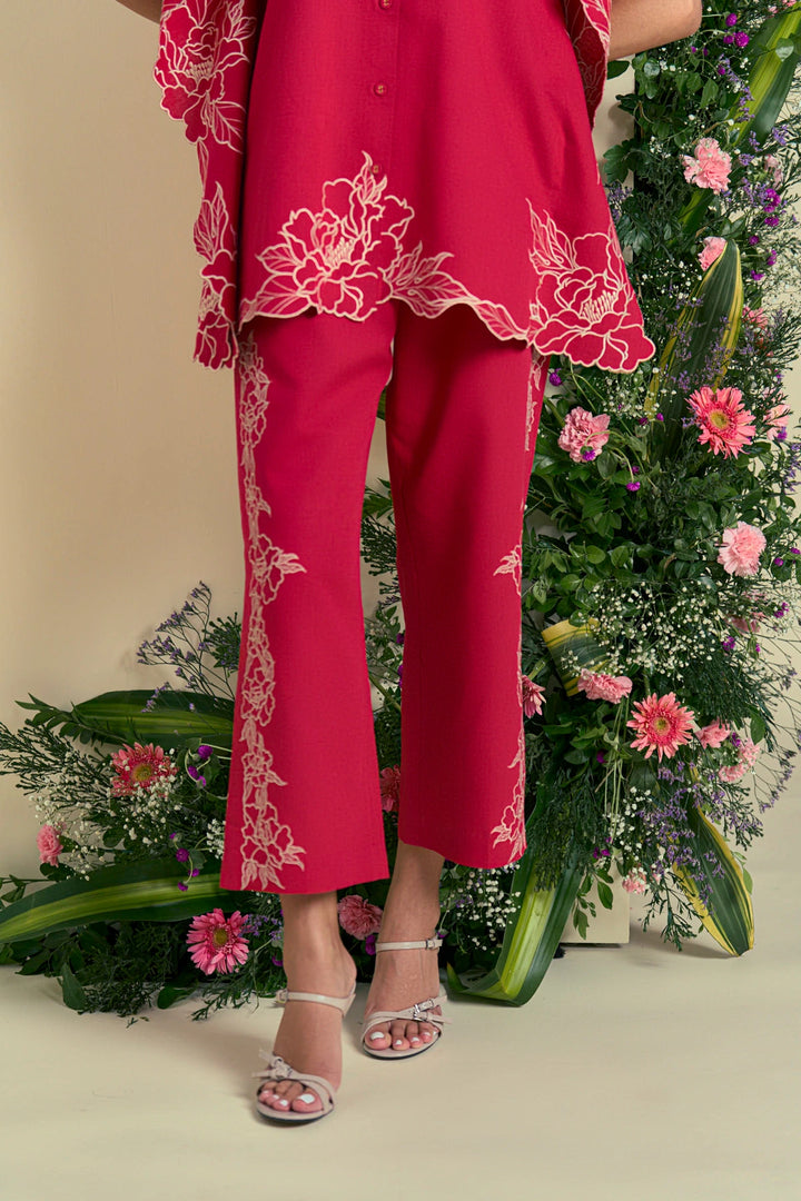 Origani Red Jardin Pant