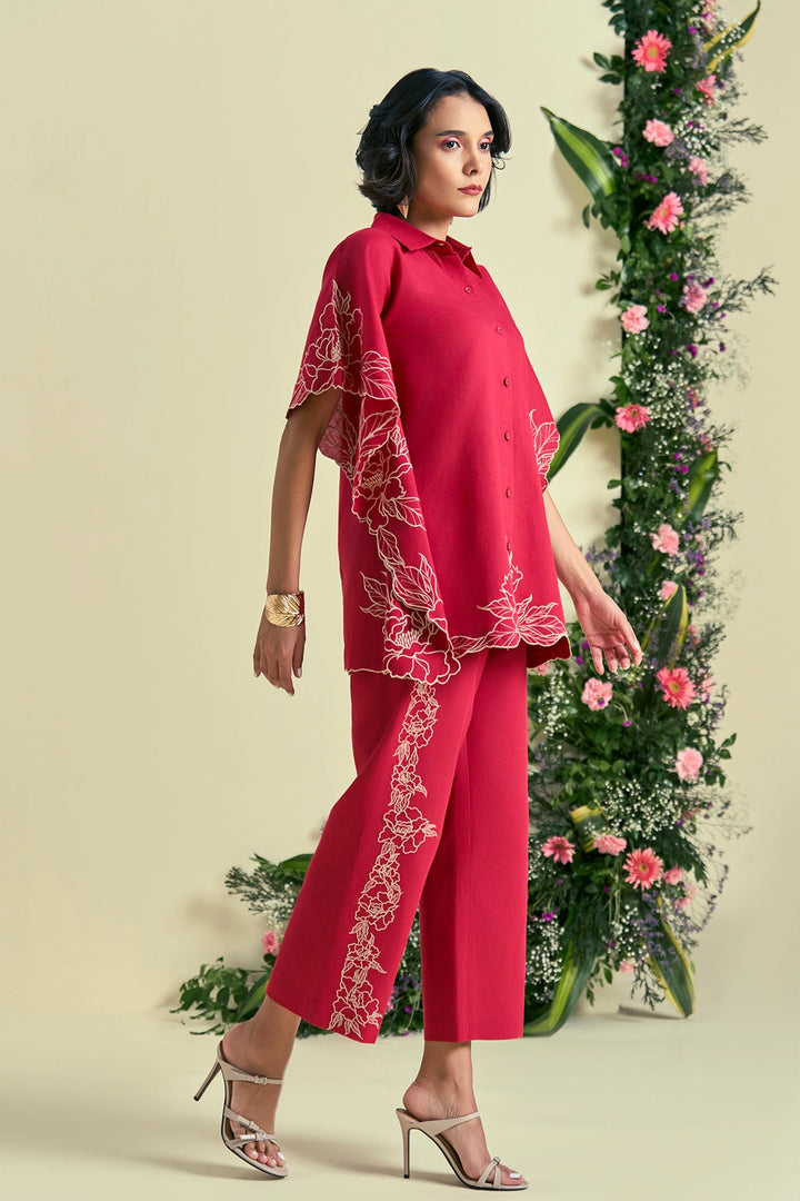 Origani Red Jardin Pant