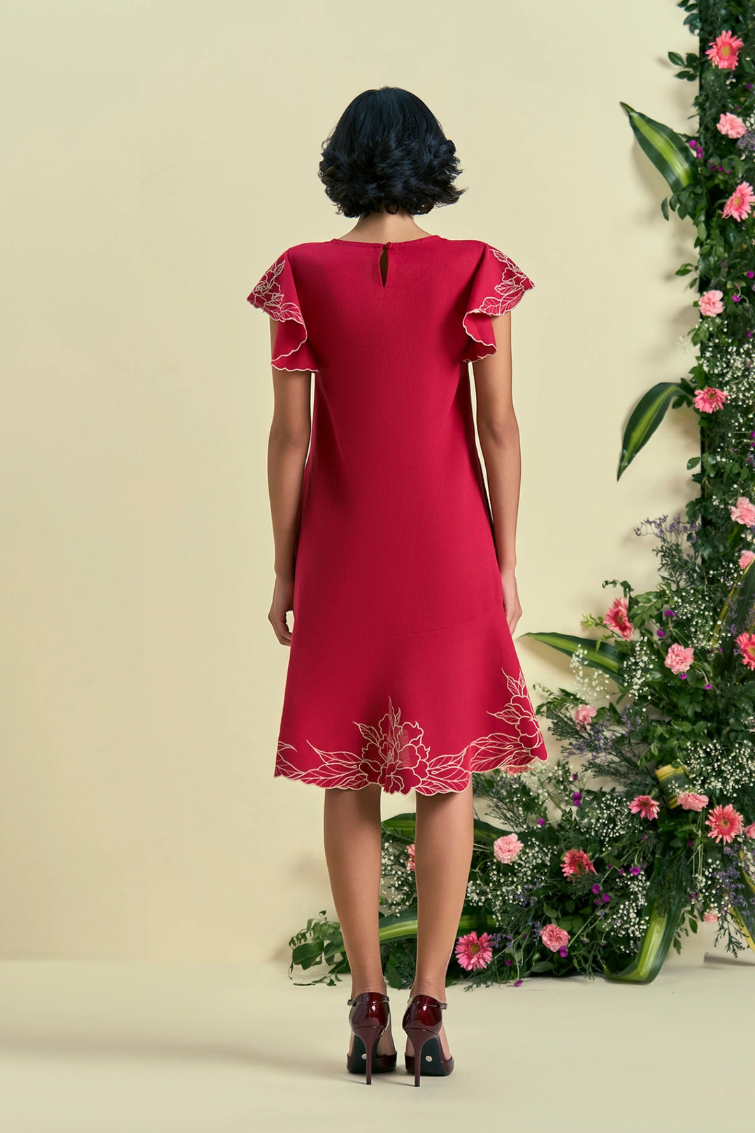 Origani Red Serene Dress