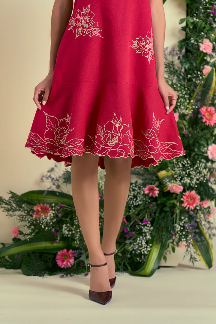 Origani Red Serene Dress