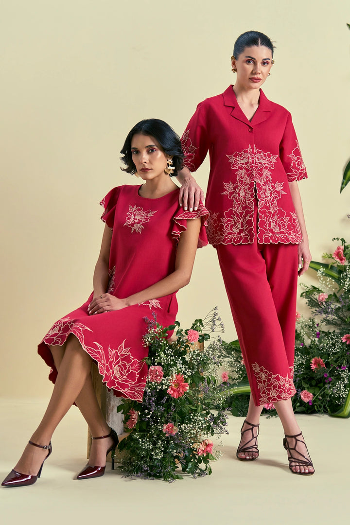 Origani Red Serene Dress