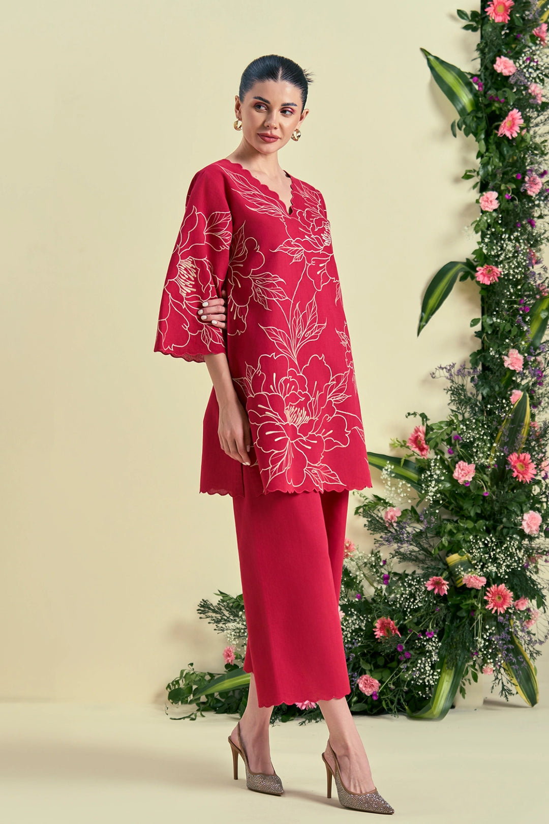 Origani Red Nira Pant