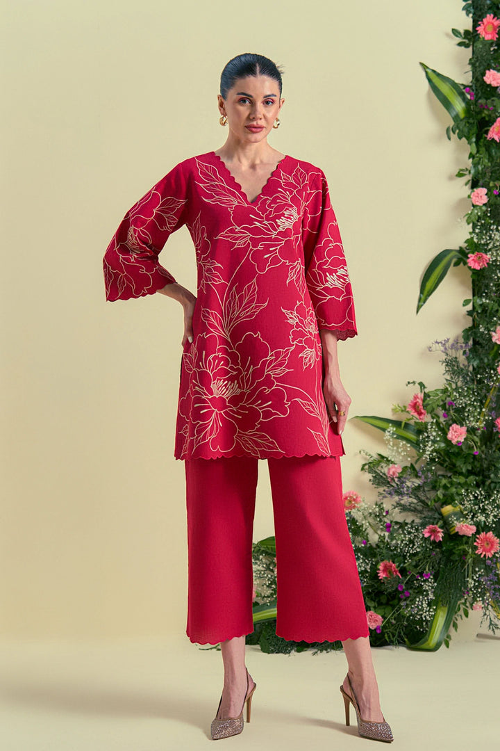 Origani Red Nira Tunic