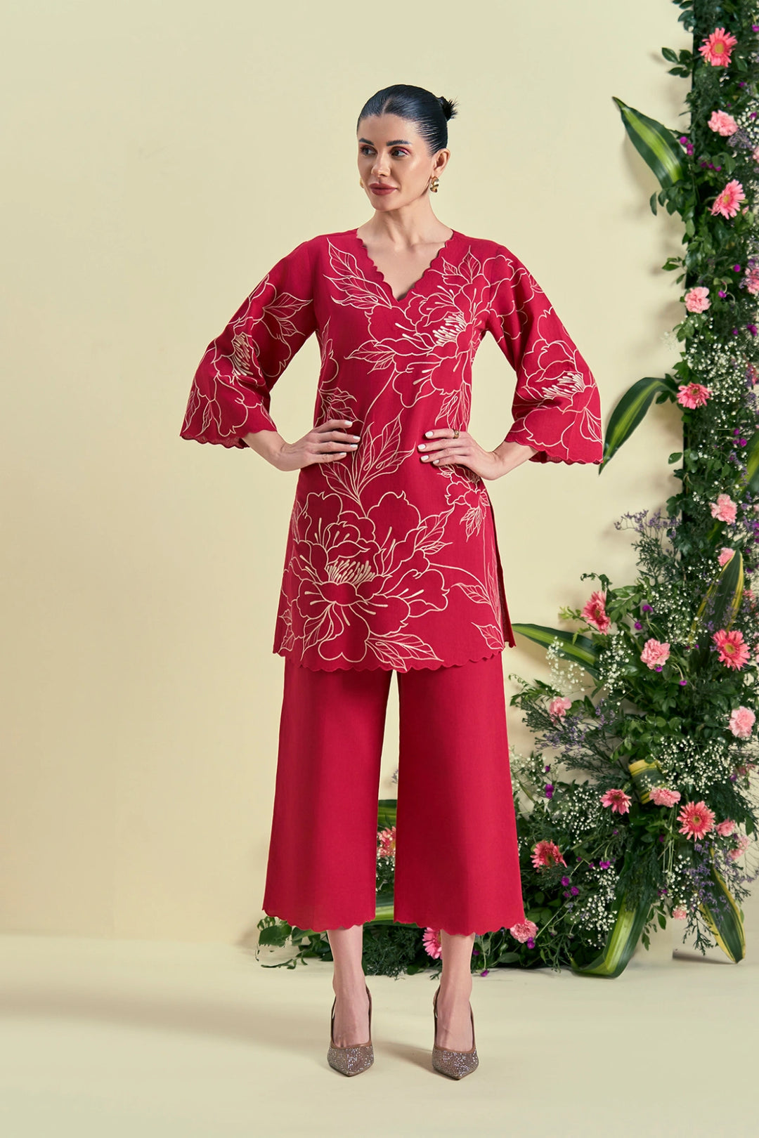 Origani Red Nira Tunic