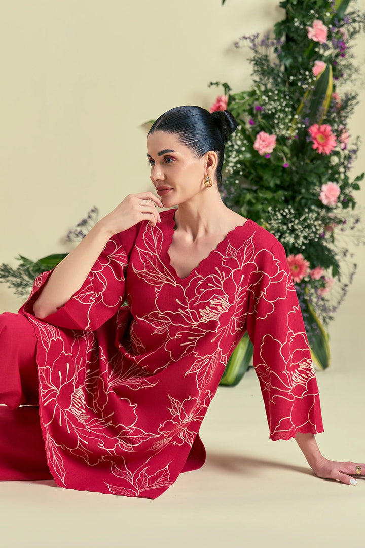 Origani Red Nira Tunic