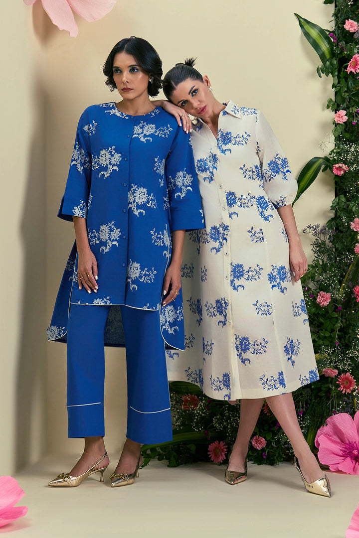 Origani Blue Noor Tunic Set