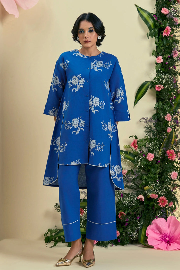 Origani Blue Noor Tunic Set