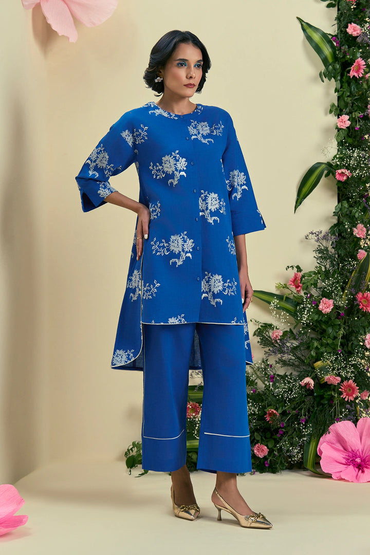Origani Blue Noor Tunic Set
