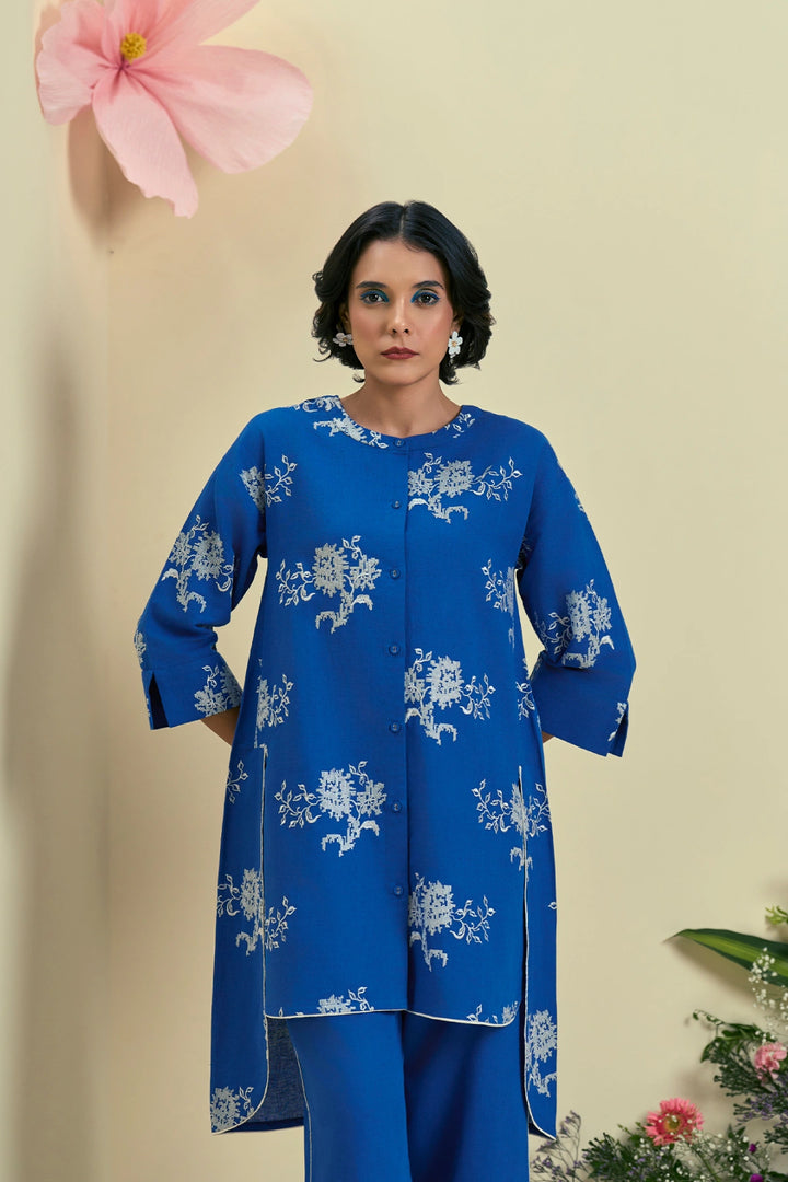 Origani Blue Noor Tunic Set