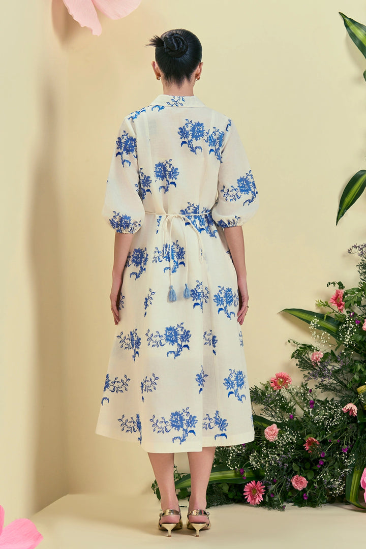 Origani Off White Diora Midi Dress