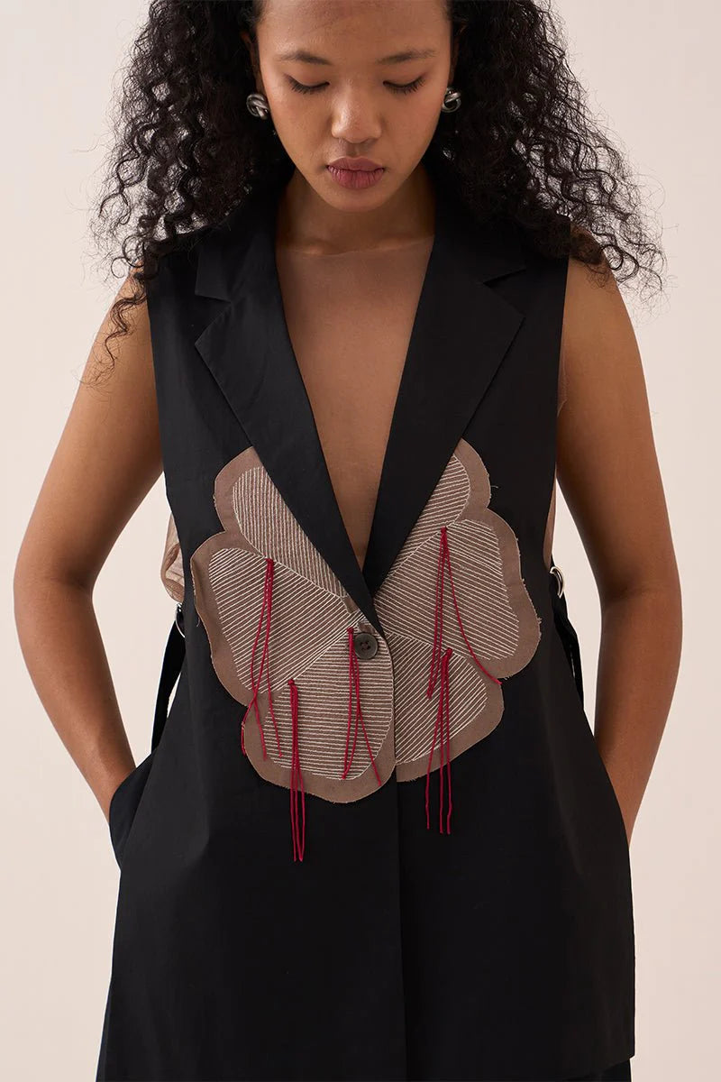 Floral Applique Waistcoat