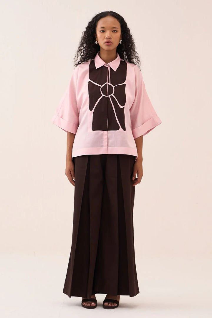 Floral Applique Shirt Co-Ord (Set Of 2)