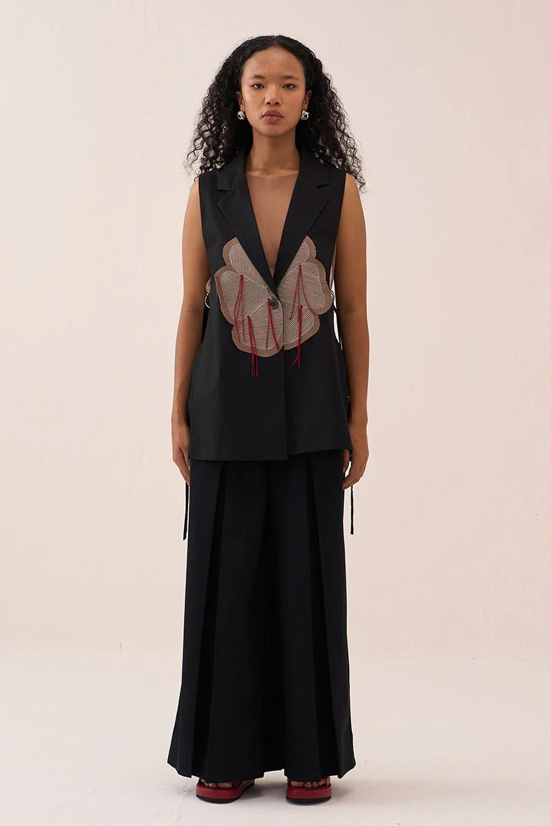 Floral Applique Waistcoat Co-Ord (Set Of 2)