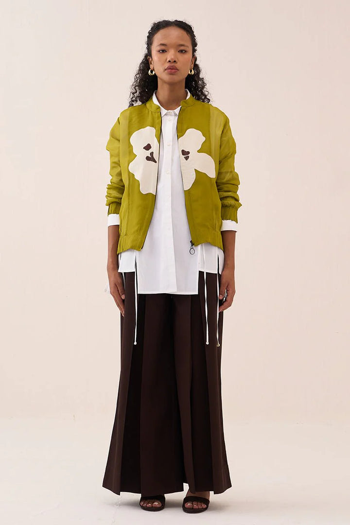 Floral Applique Bomber