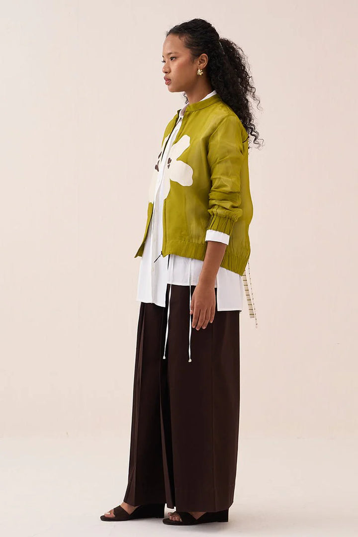 Floral Applique Bomber