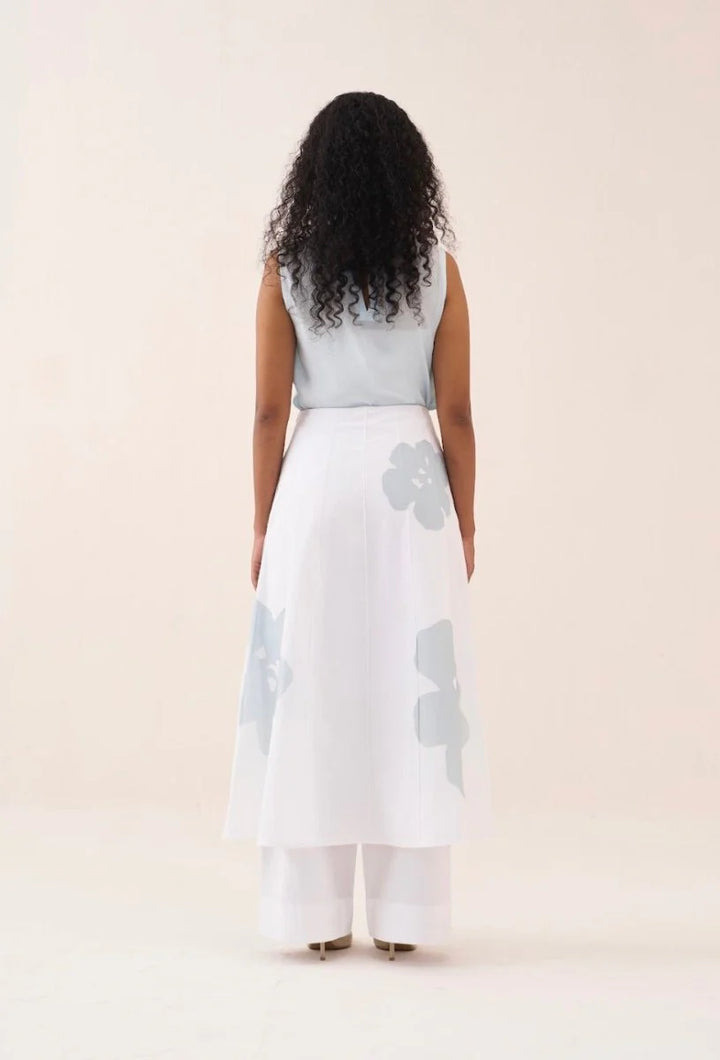 Floral Reverse Applique Skirt Pant