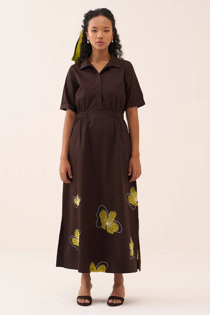 Floral Reverse Applique Dress
