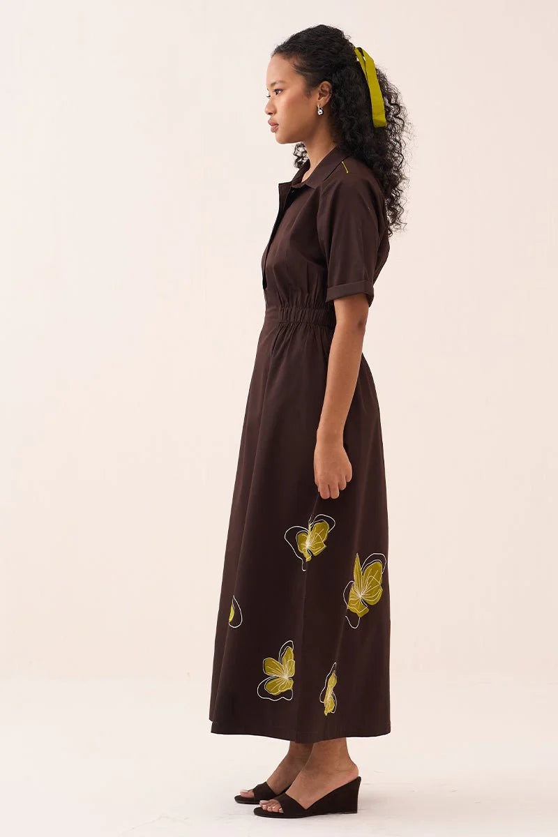Floral Reverse Applique Dress