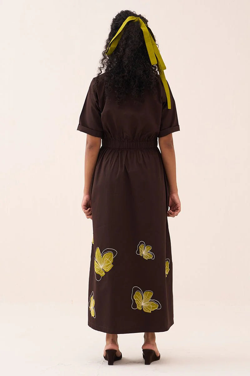 Floral Reverse Applique Dress