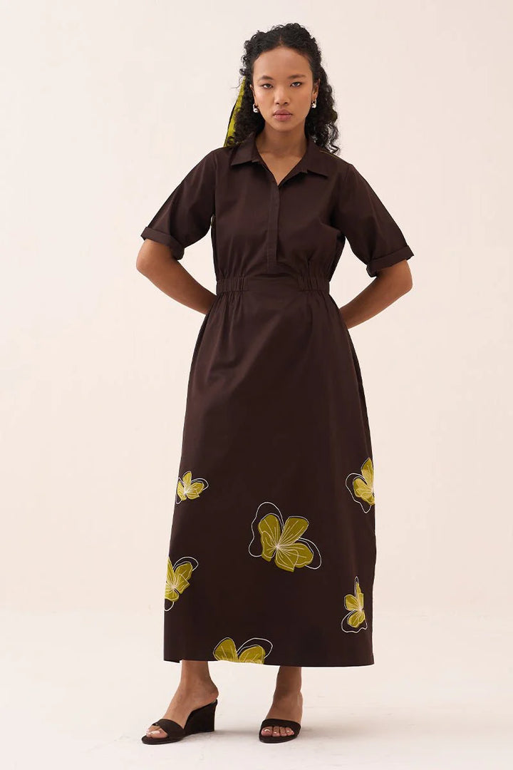 Floral Reverse Applique Dress