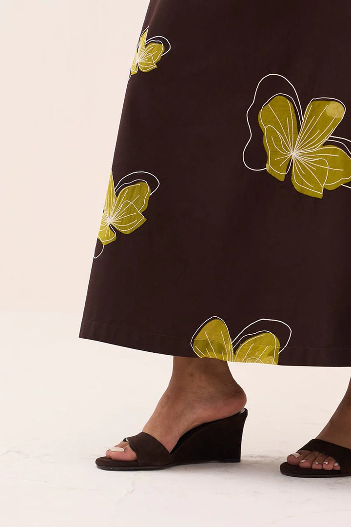 Floral Reverse Applique Dress