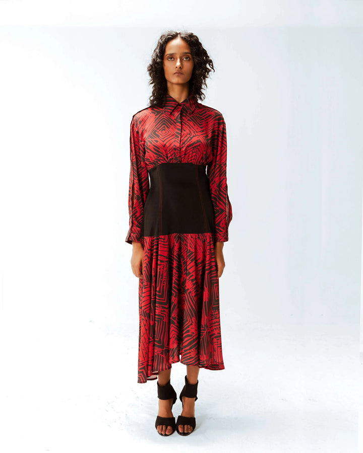 Florix print Samira crepe  dress