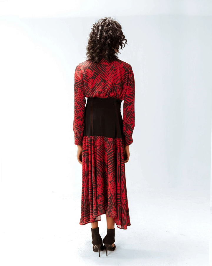Florix print Samira crepe  dress
